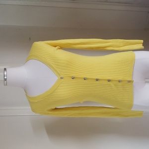 Yellow cardigan